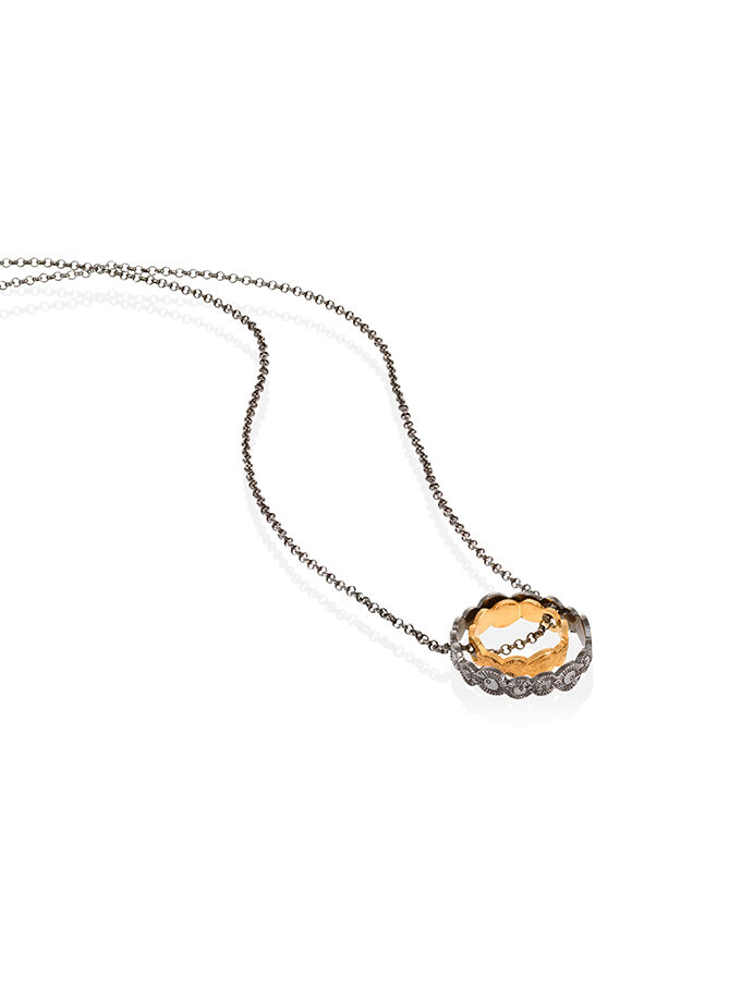 CHAIN NECKLACE TINY BUBBLES DOUBLE