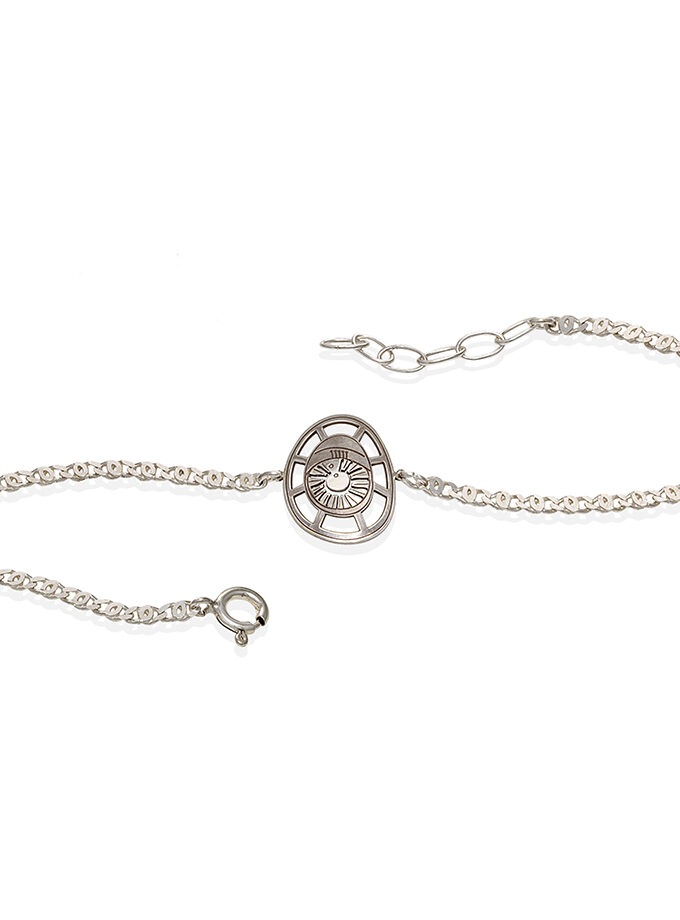 CHAIN BRACELET SMALL BYZANTINE VERTICAL PEBBLE