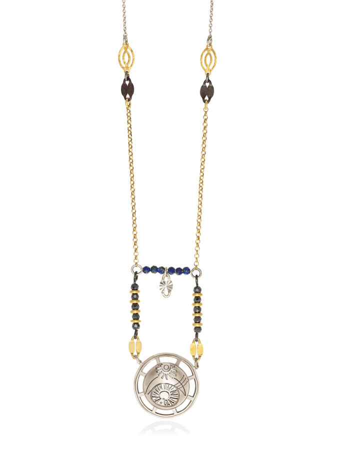 chain necklace small byzantine circle