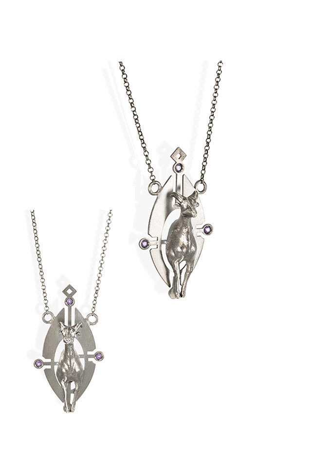 CHAIN NECKLACE GOAT'S DIAMOND BOTTOM