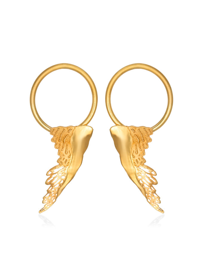 STUD EARRINGS MEDIUM HOOP WIDE PHOENIX